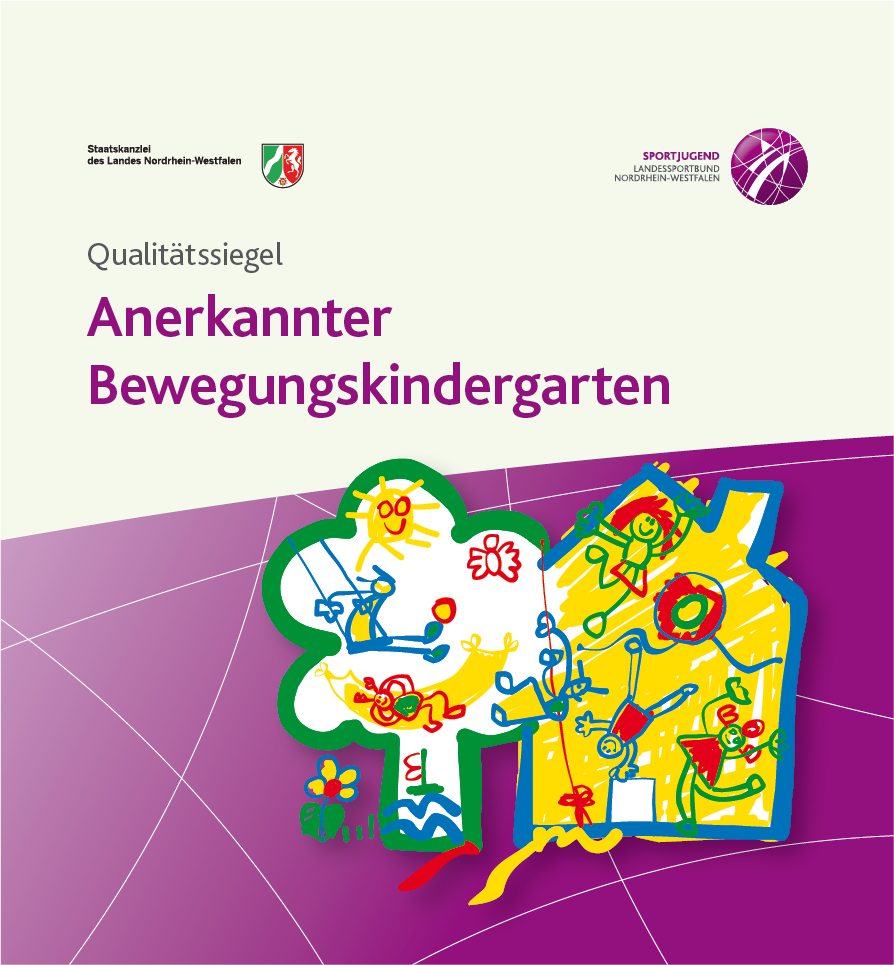 Schild zum Programm Anerkannter Bewegungskindergarten