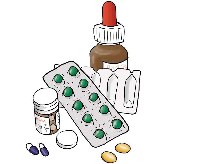 Medikamente in verschiedenen Formen und Verpackungen