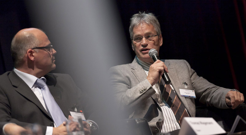 Prof. Dr. med. Klaus Völker von der Westfälischen Wilhelms-Universität Münster bei der Podiumsdiskussion